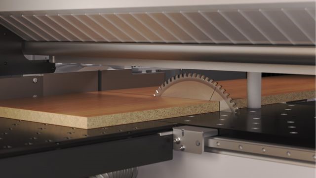 DISPOZITIV UNGHIULAR DE PRESARE ȘI LASER DE LINIE PENTRU LINIA DE TĂIERE